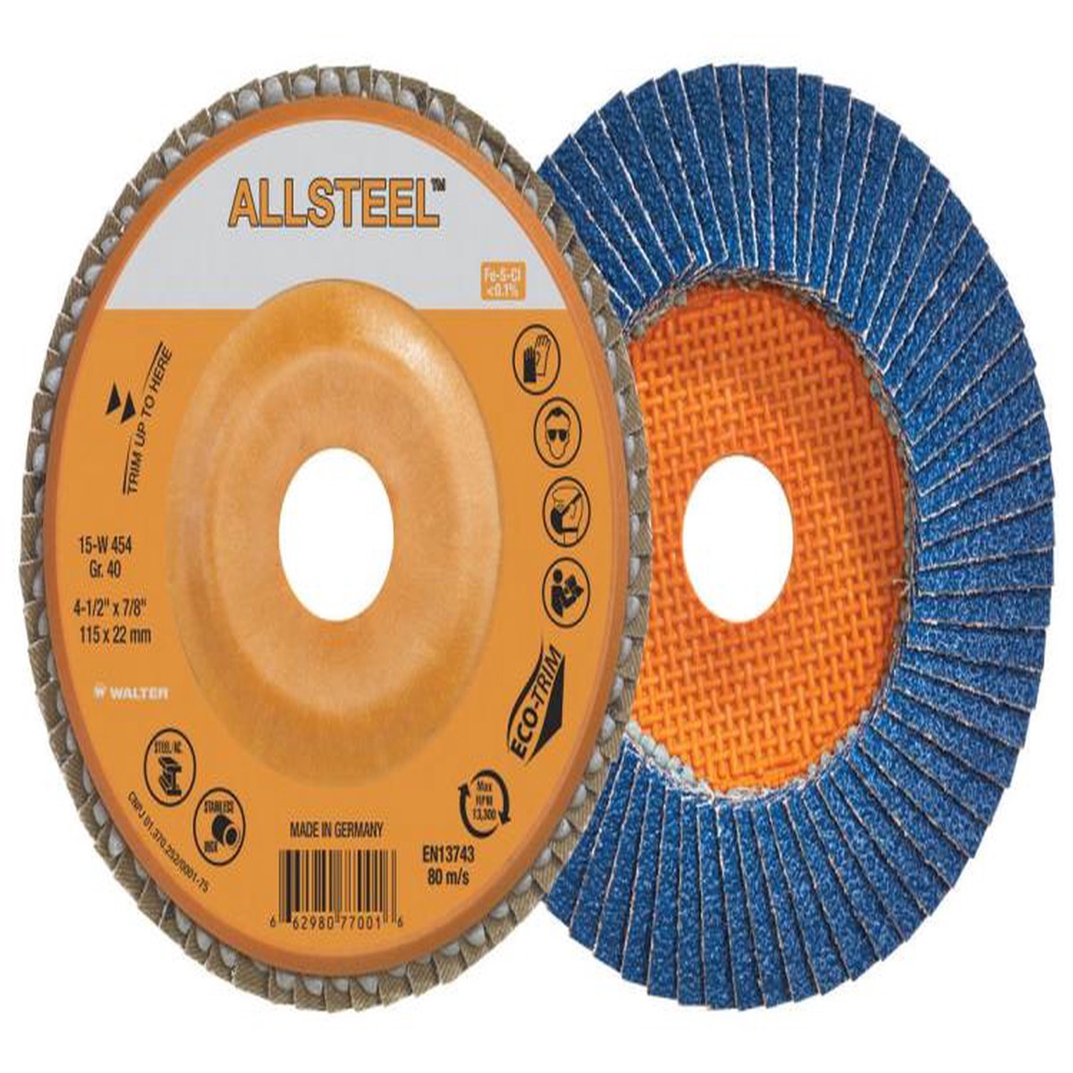 Abrasive Disc - Walter ALLSTEEL Flap Discs, 06W