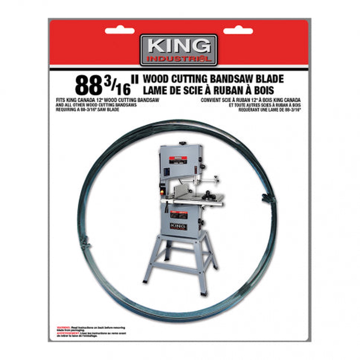 Bandsaw Blade - King Canada 88-3/16'' Wood Cutting Bandsaw Blade, Various Sizes