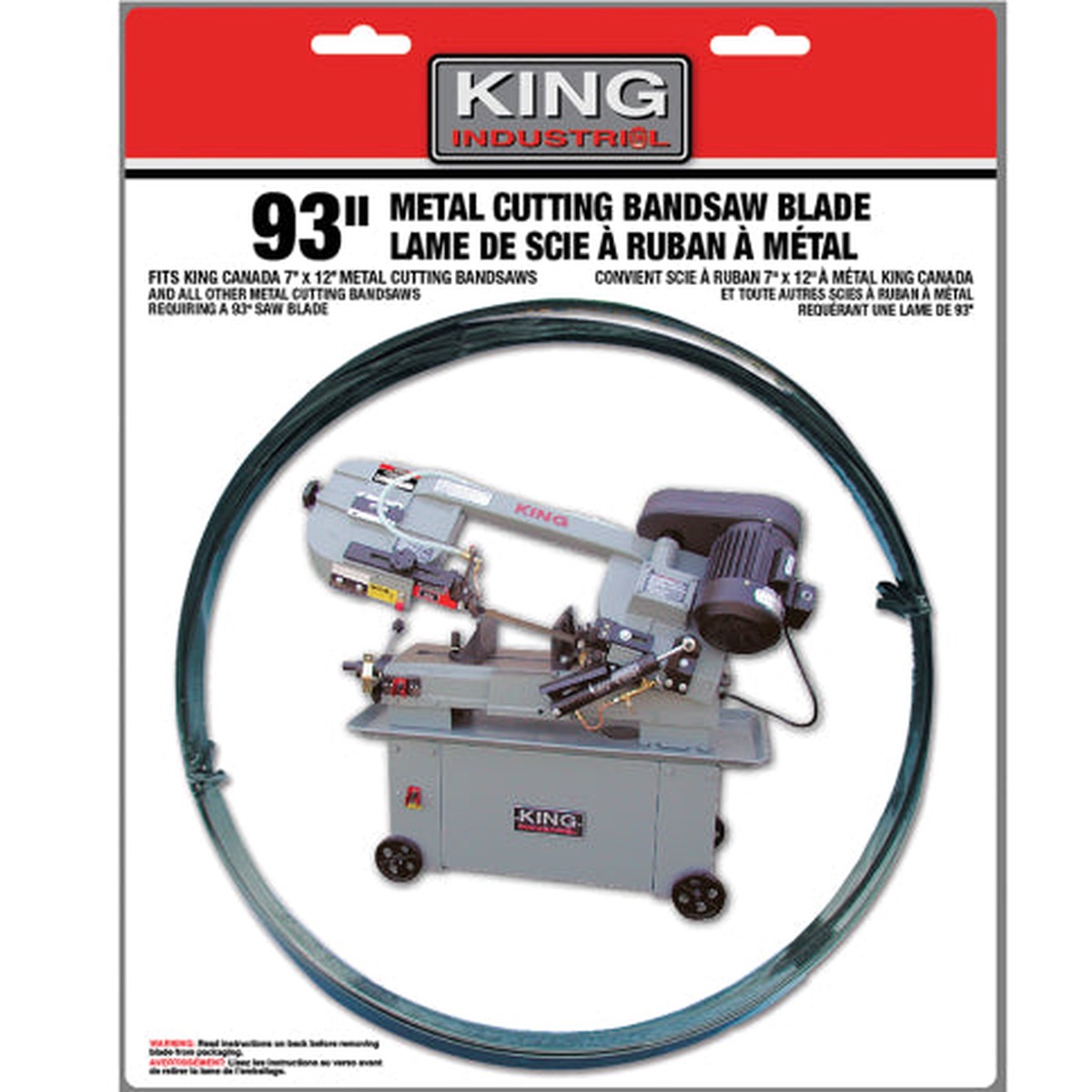 Bandsaw Blade - King Canada 93 X 0.035 X 3/4 6-10 TPI Metal Bandsaw Blade, KBB-712-610