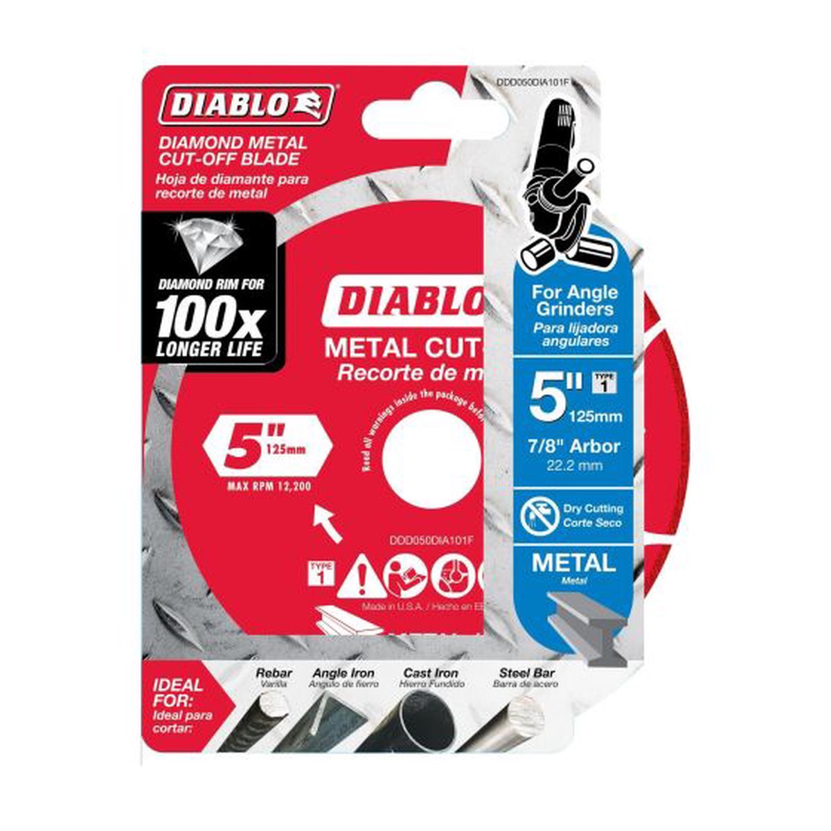 Cut-Off Wheel - FREUD DIABLO Diamond Cut-Off Wheel for Metal - 5", CDD050DIA101F