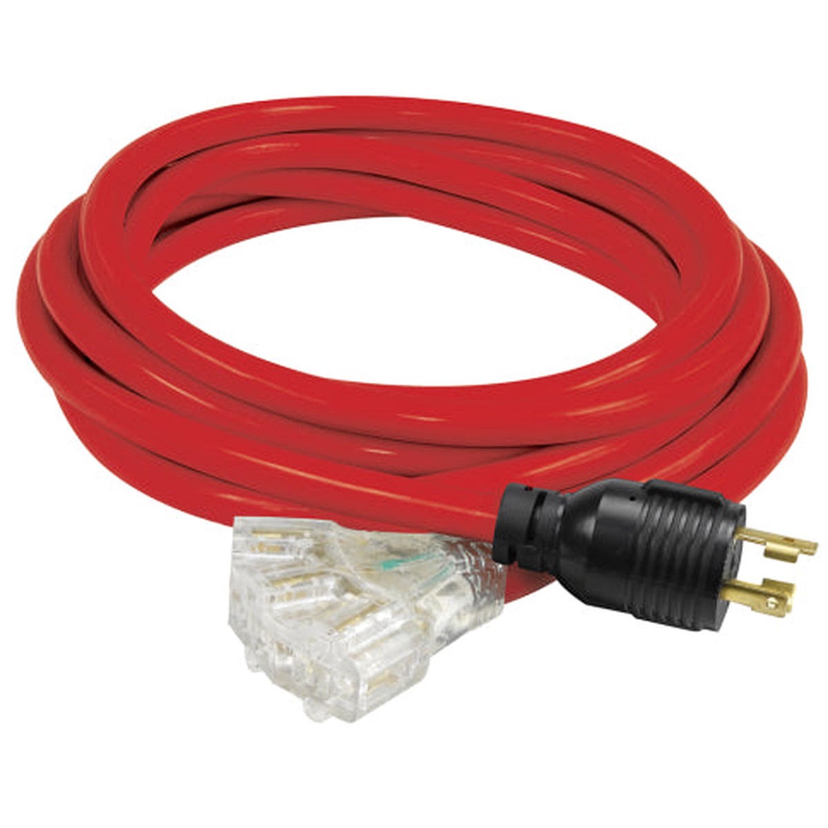 Extension Cord - King Canada 25 FT Generator Extension Cord with Tri-Tap, K-L530-25-3T