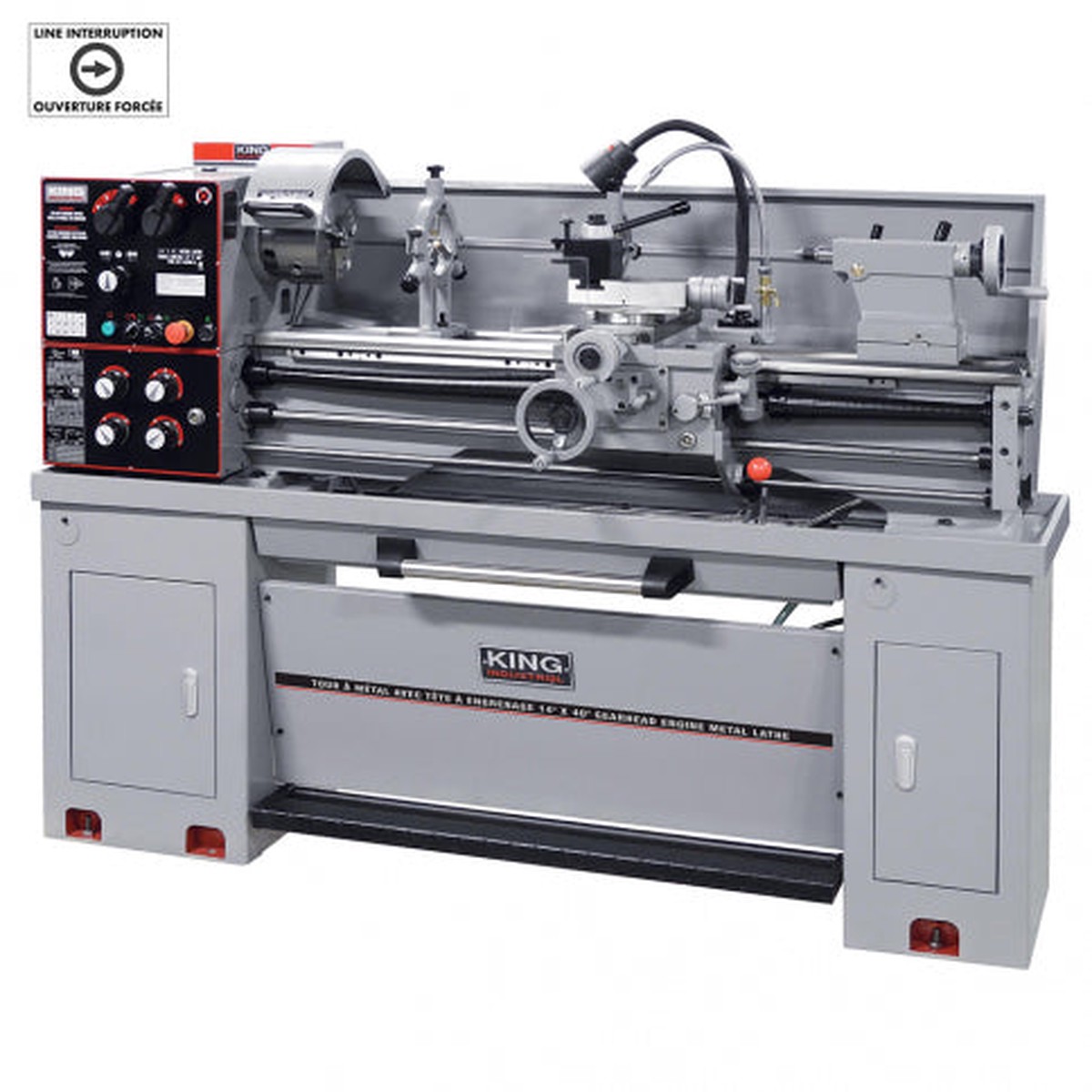 Lathe - King Canada 14" x 40" Gearhead Metal Lathe, KC-1440ML-2