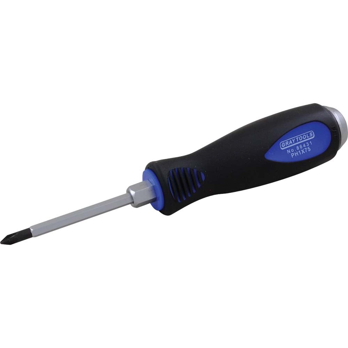 Screwdriver - Gray Tools Phillips, Hex Shank Heavy Duty Comfort Grip Screwdrivers