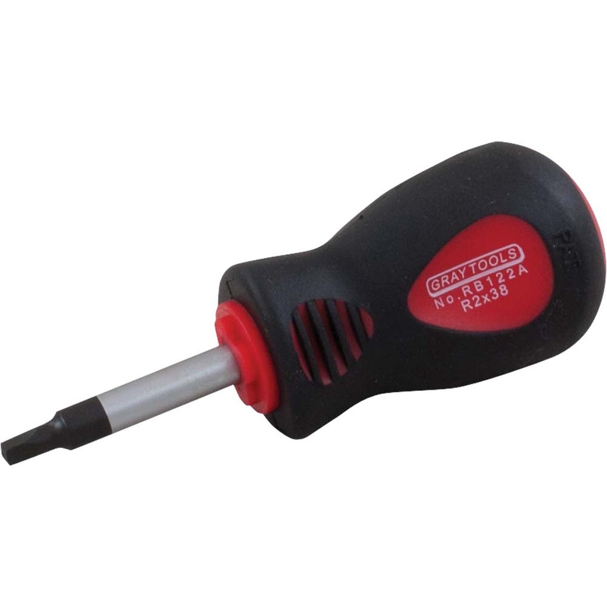 Screwdriver - Gray Tools Phillips, Square Recess, Stubby Comfort Grip Heavy Duty Screwdrivers, Various Sizes