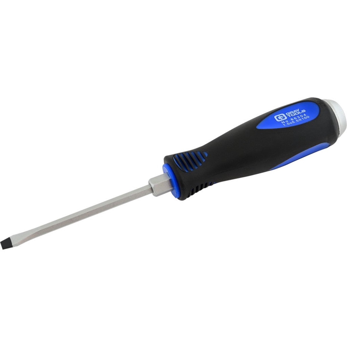 Screwdriver - Gray Tools Slotted, Hex Shank Heavy Duty Comfort Grip Screwdrivers, Various Sizes
