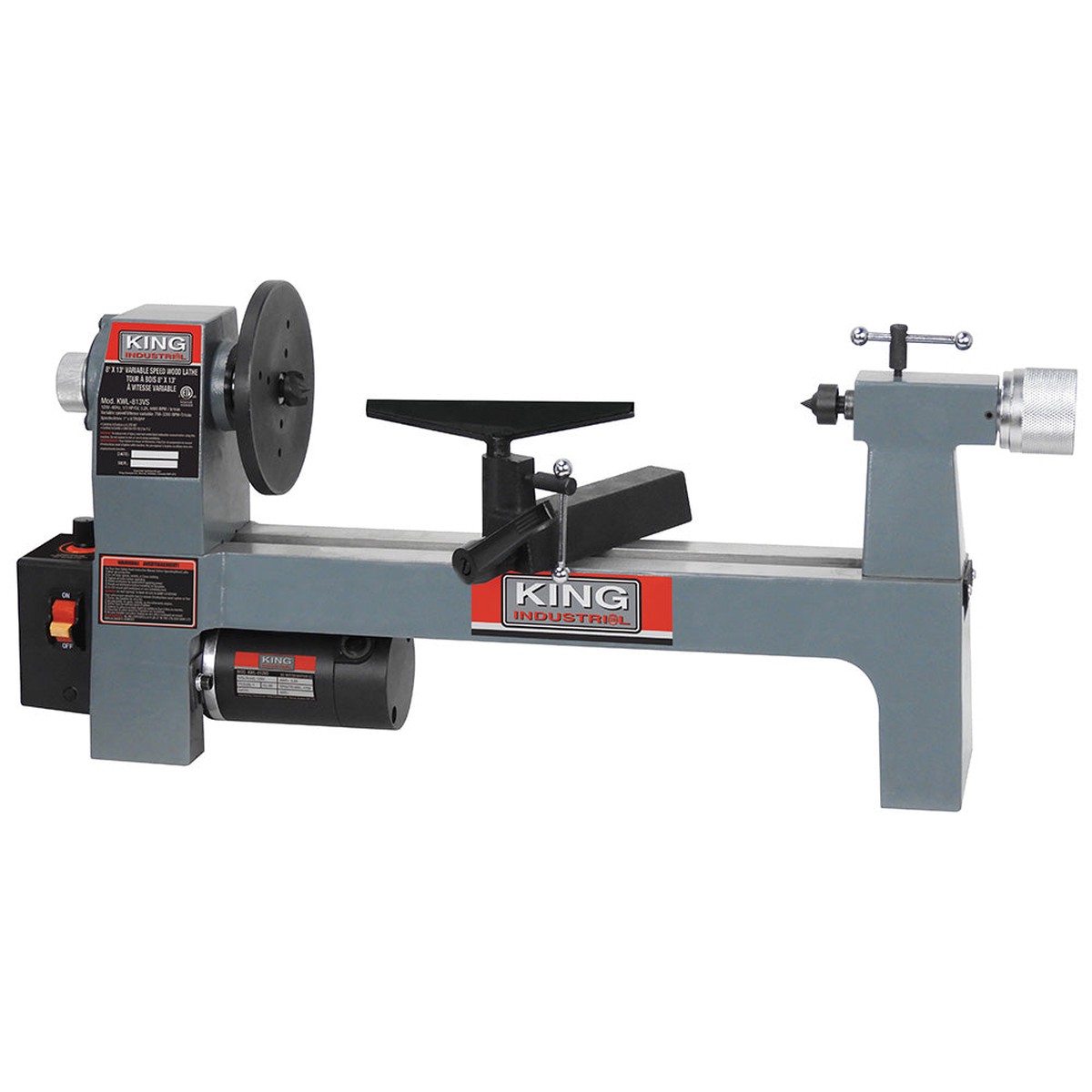 Wood Lathe - King Canada Wood Lathe, 8 x 13, Variable Speed, KWL-813VS