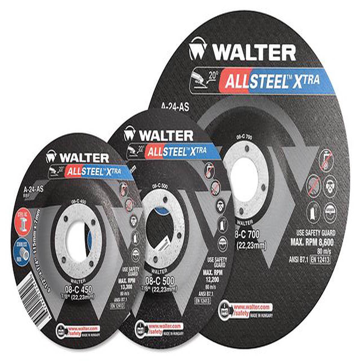 Abrasive Disc - Walter ALLSTEEL XTRA General Purpose Grinding Wheel, 08C