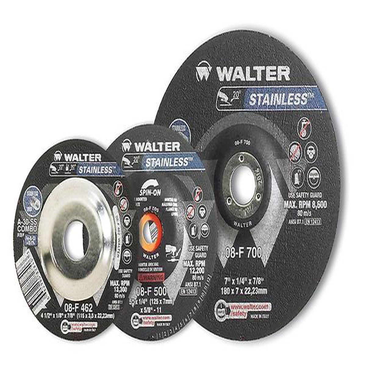 Abrasive Disc - Walter STAINLESS Superior Grinding Wheel, Type 27S, 08F