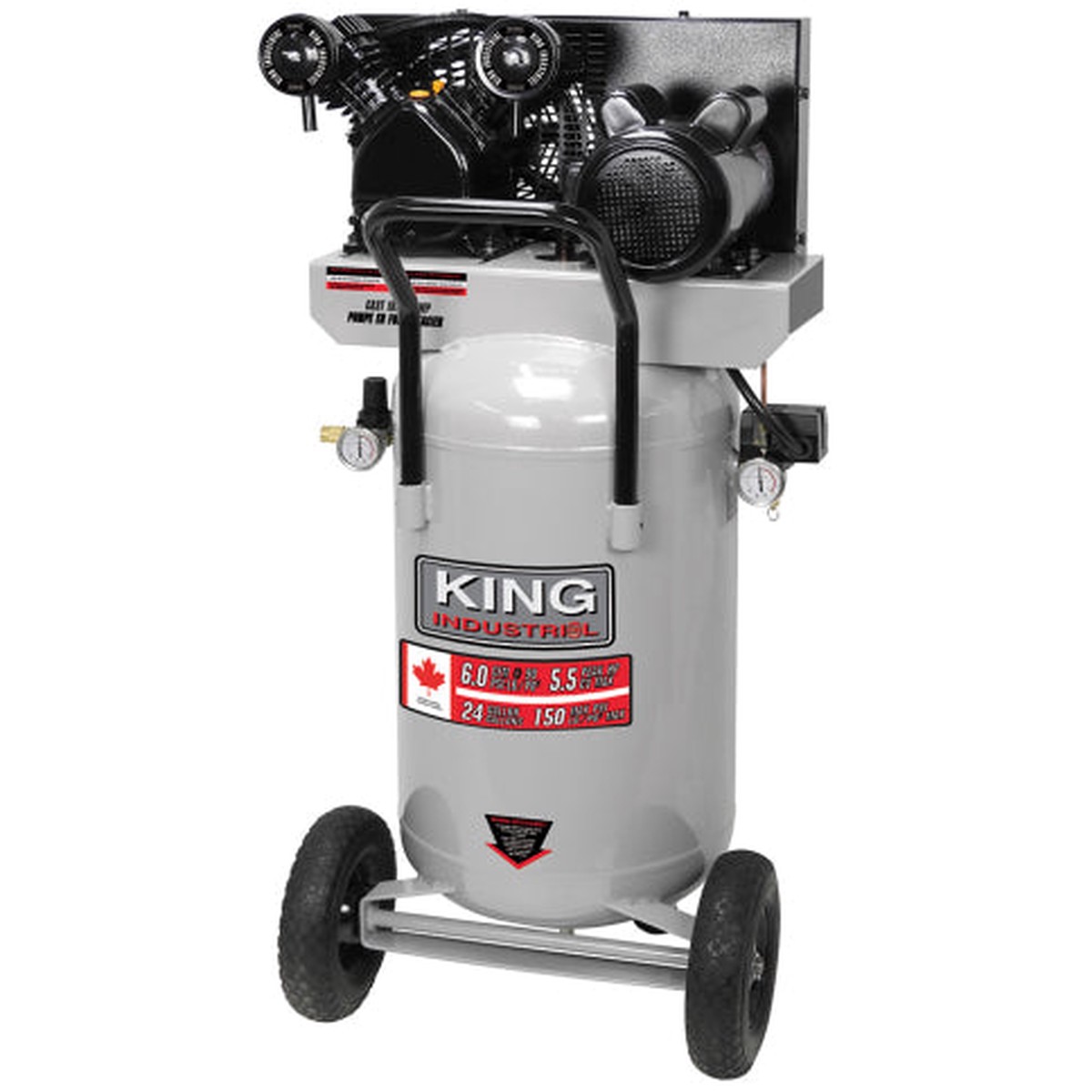 Air Compressor - King Canada 5.5 Peak HP 24 Gallon Air Compressor, KC-3124V2