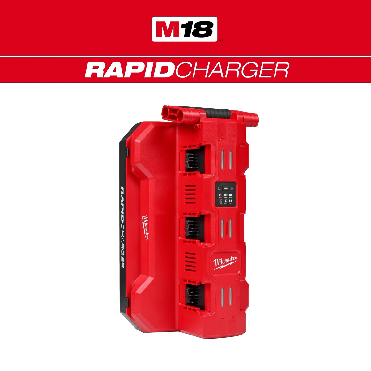 Battery Charger - Milwaukee M18 Six Bay Daisy Chain Rapid Charger w/ PACKOUT Compatibility, 48-59-1817