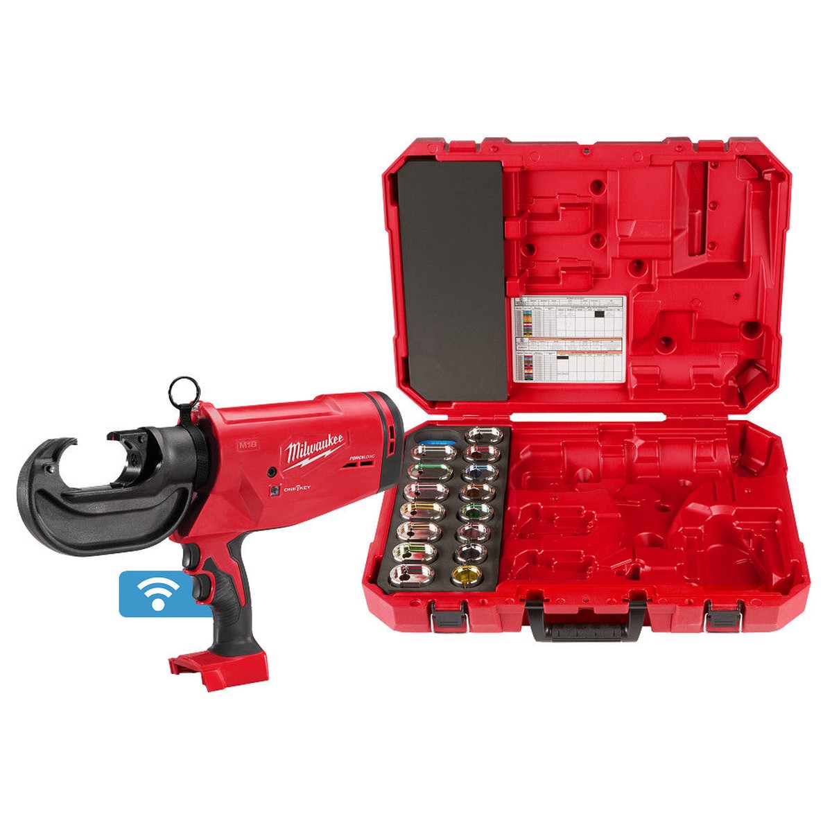 Crimping Tool - Milwaukee M18 FORCE LOGIC 750 MCM Crimper with #6 - 750 MCM Al Dies, 2779-750AL