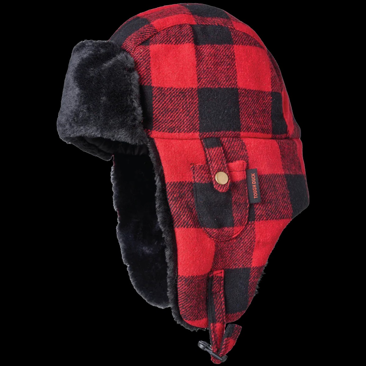 Hat - Tough Duck Buffalo Check Aviator Hat, WA67