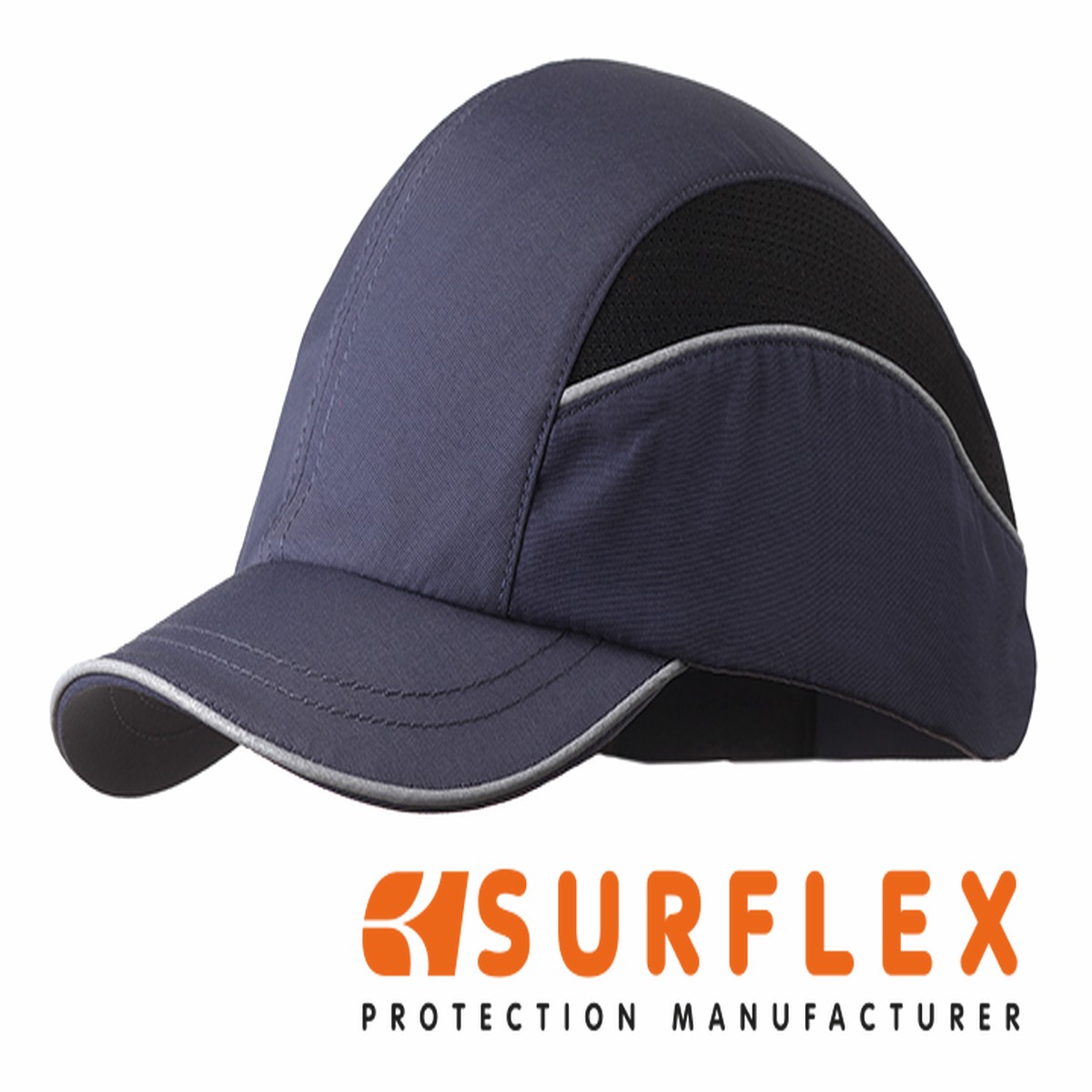 Head Protection - Bon-Mar Textiles Surflex All Season Bump Cap, Navy, Large, SCARBH1-NVV