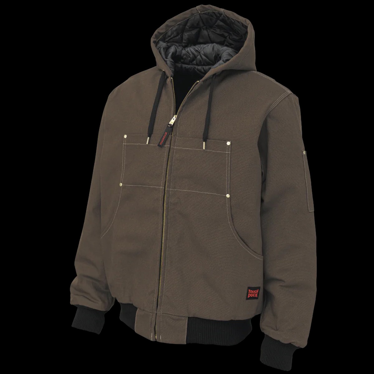 Jacket - Tough Duck Duck Classic Hooded Bomber Jacket, WJ30