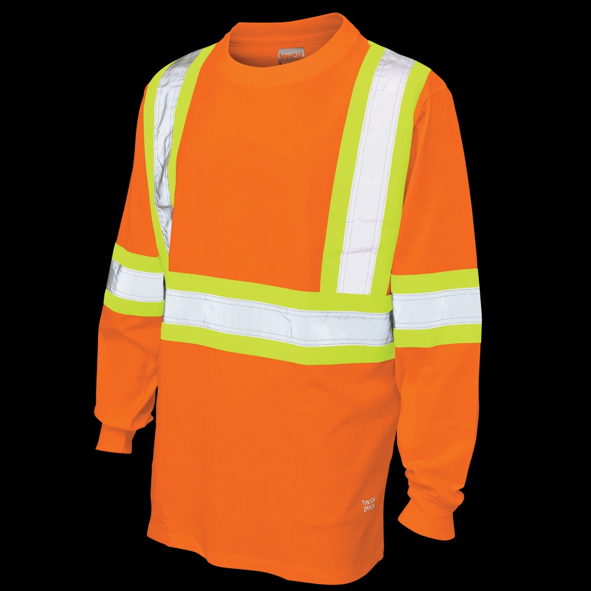 Long Sleeve Safety Shirt - Tough Duck Cotton Jersey Long-Sleeve Safety T-Shirt, ST21
