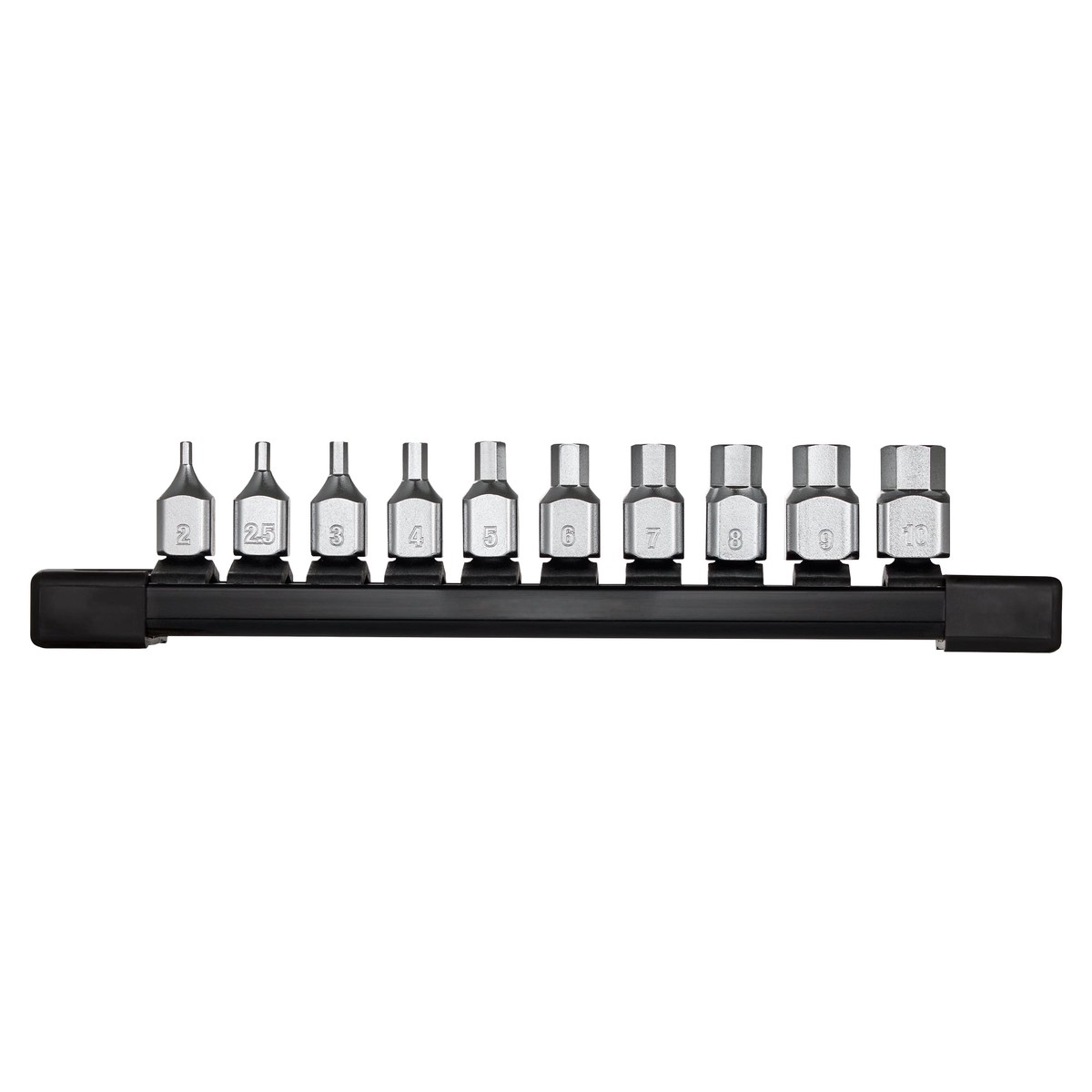 Milwaukee 10pc 1/4 Drive Low-Profile Hex Bit Socket Set - Metric, 48-22-9545