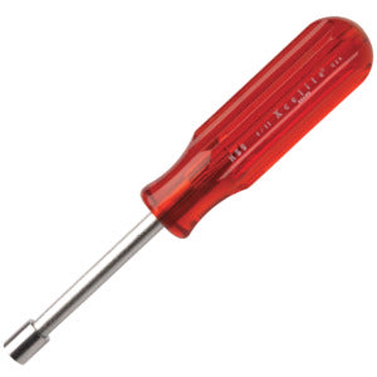 Nut Driver - Xcelite 3/8" Nut Driver, 1/2" x 3-1/8" Full Hollow Shaft, Red Handle, Carded, HS16V