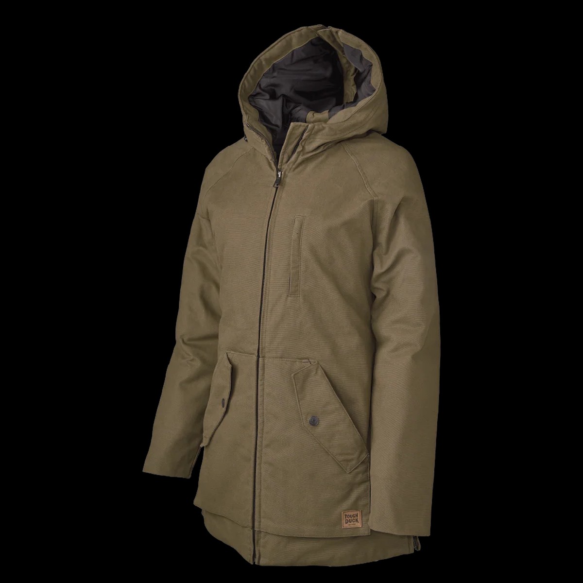 Parka - Tough Duck Women's Lined Duck Parka With Convertible Hood, WJ48