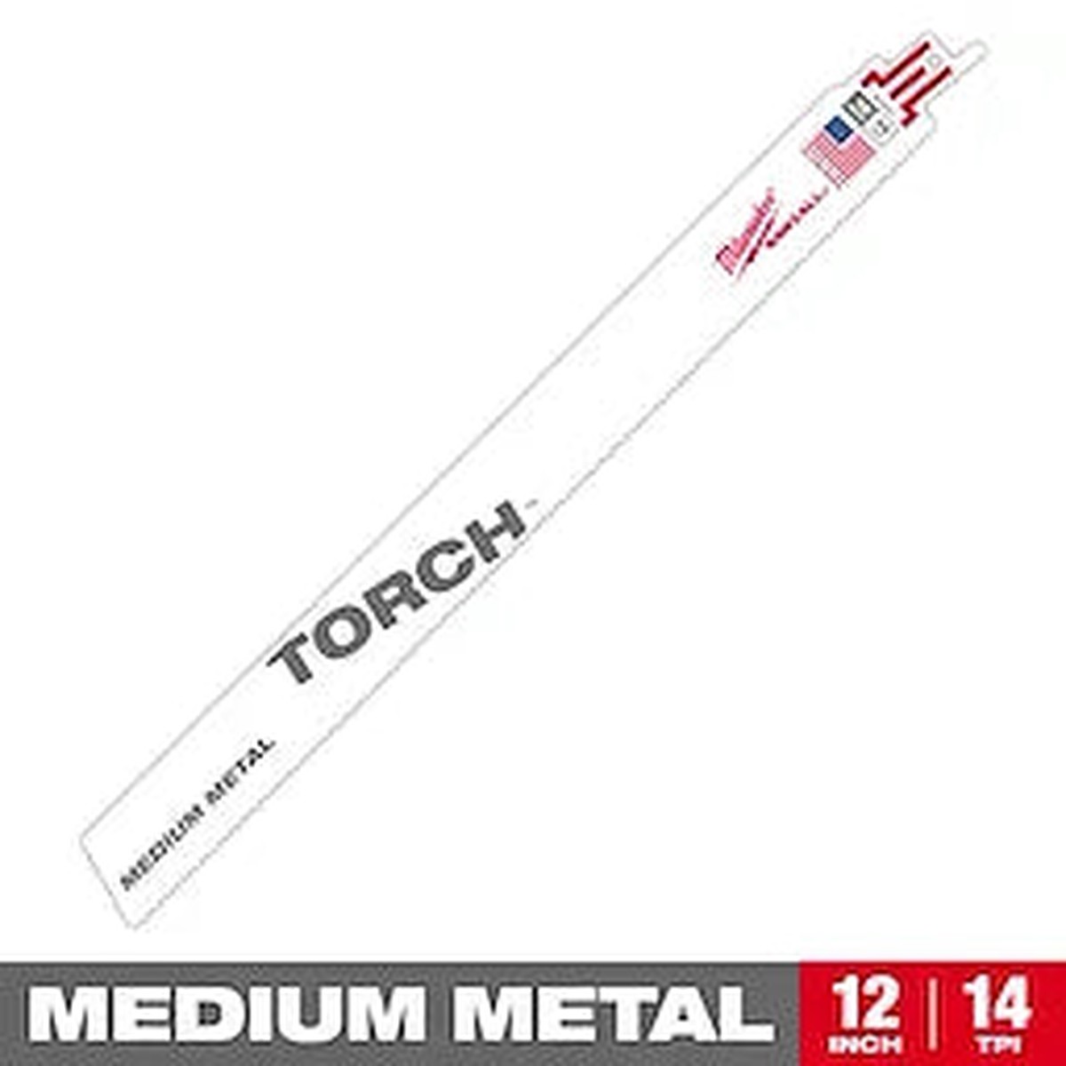 Saw Blade - Milwaukee 12" 14 TPI SAWZALL TORCHTM Metal Demolition Blades, 48-01-2794