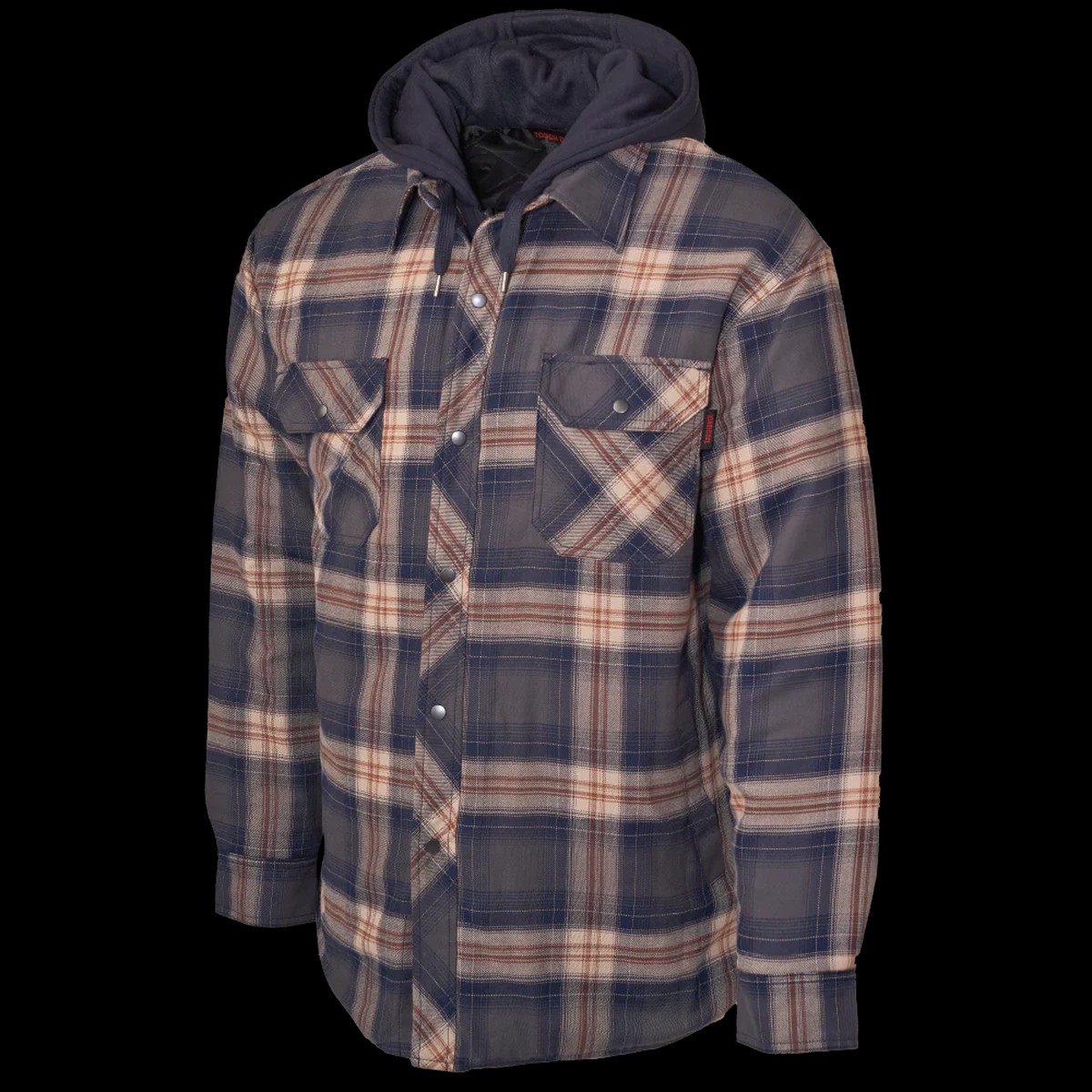 Shirt Jacket - Tough Duck Quilt-Lined Hooded Flannel Jac-Shirt, WS06