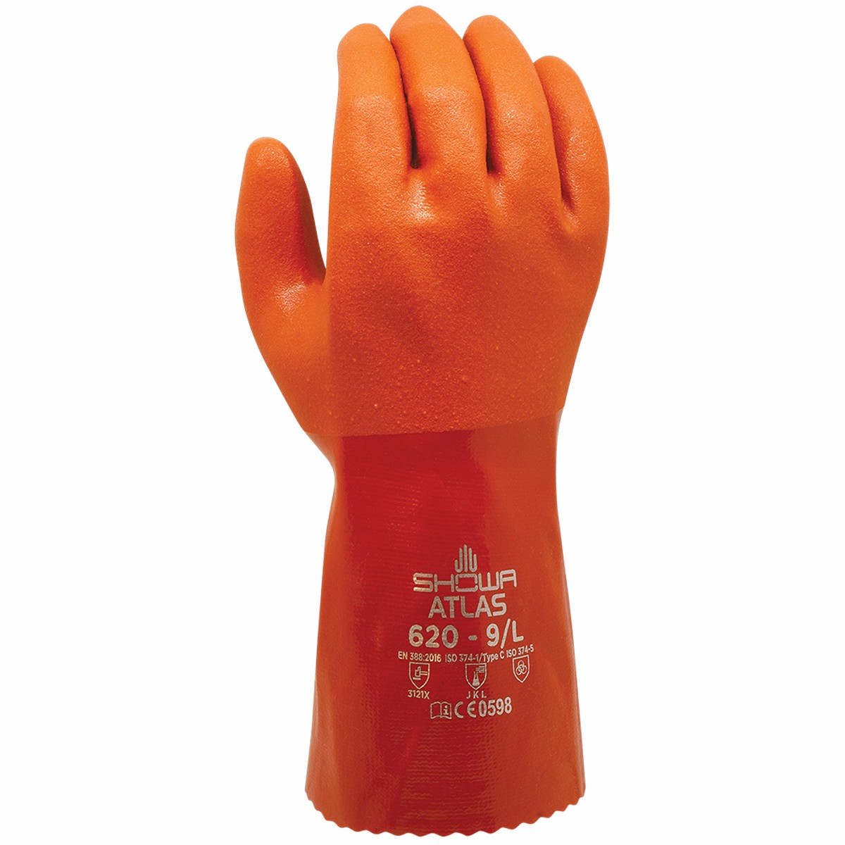 Chemical Resistant Gloves - Showa PVC-Coated Protective Gloves, 620