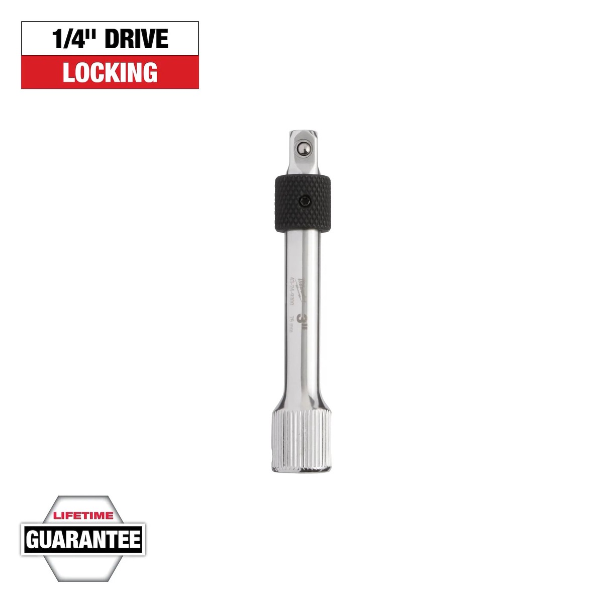 Socket Extensions - Milwaukee Locking Extensions, Various Drives & Lengths, 43-24-93