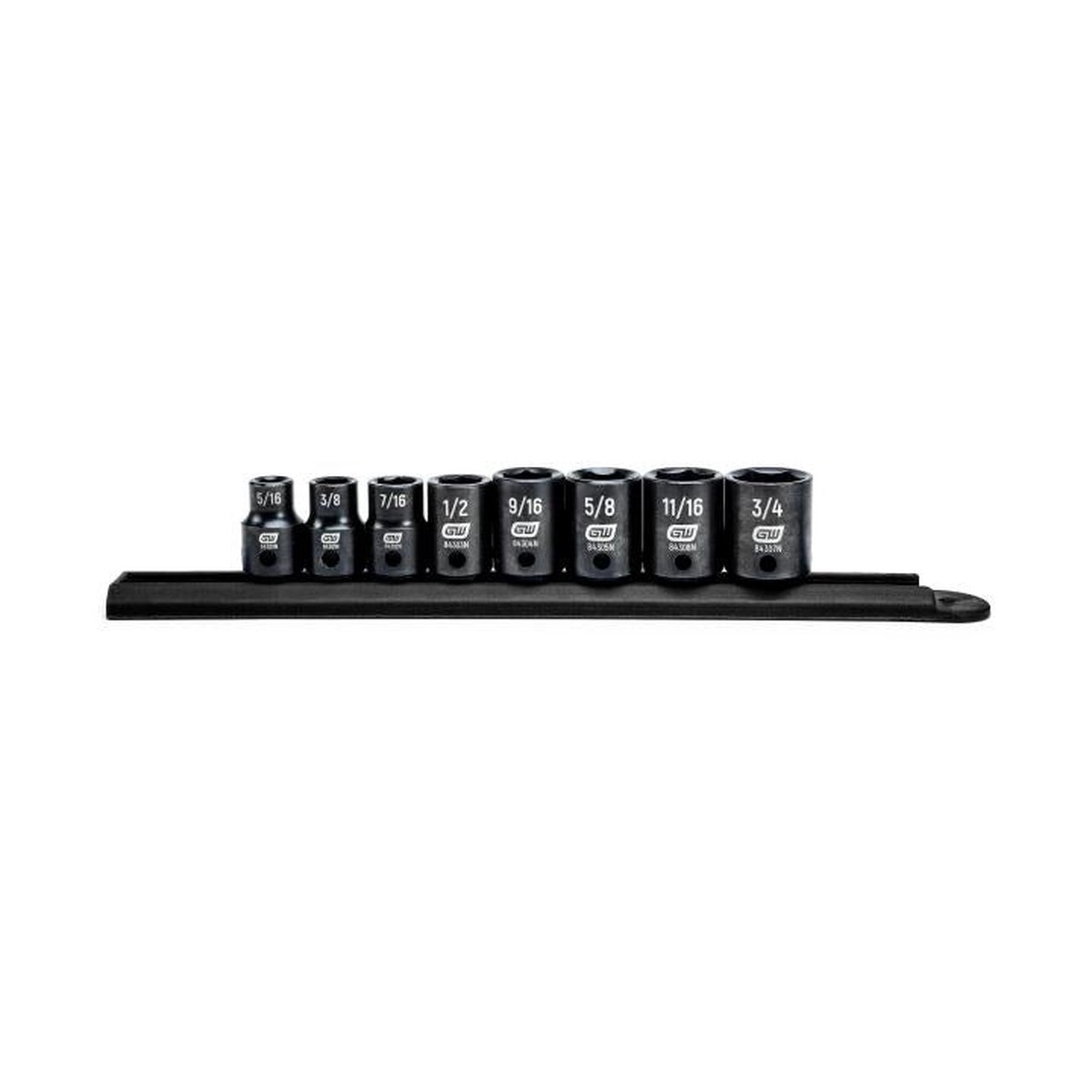 Socket Set - Gearwrench 8 Piece 3/8" Drive 6 Point Standard Impact SAE Socket Set, 84910N