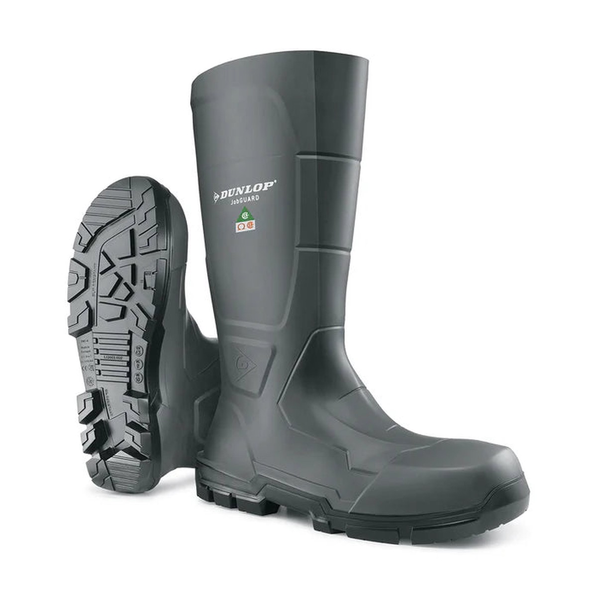 Work Boots - Dunlop 15" Jobguard Full Safety Resistant PVC Work Boots, DNAFKK01-6
