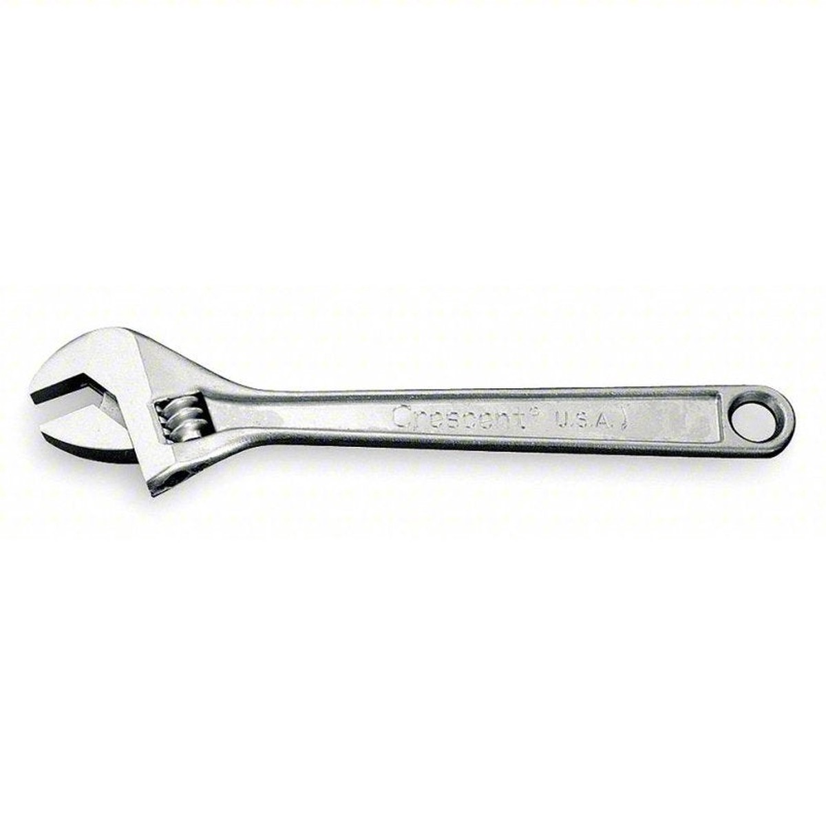 Wrench - Crescent Adjustable Wrench, Alloy Steel, Chrome, 12", Jaw Capacity 1-1/2 in, AC112V