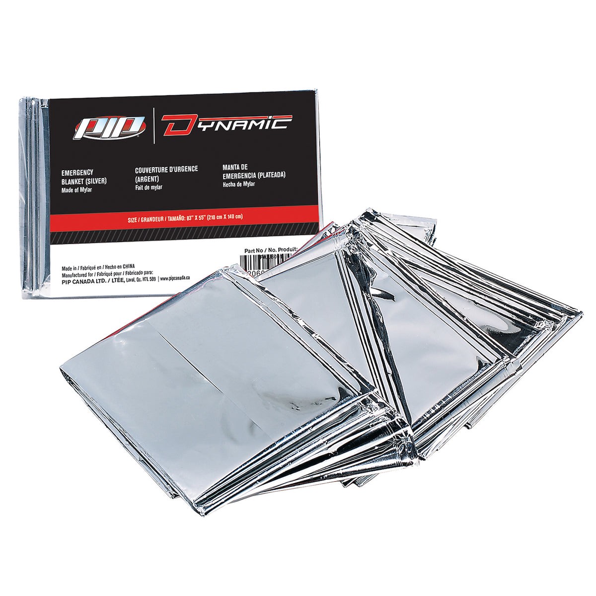 Blanket - PIP Dynamic Mylar Emergency Rescue Blanket 52" x 84", FAAB001