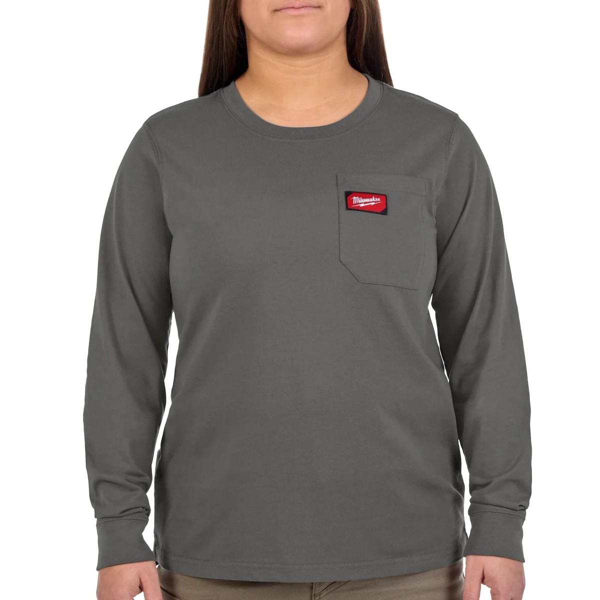 Long-Sleeved Shirt - Milwaukee Women's GRIDIRON Pocket Long-Sleeve Shirt (Grey, Black or Blue), F551