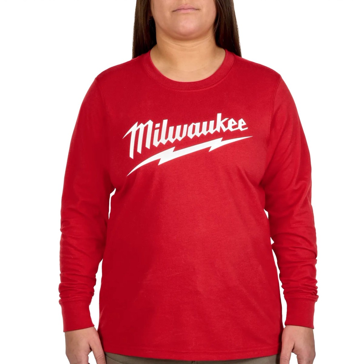 Long-Sleeved Shirt - Milwaukee Women's GRIDIRON Red Logo Long-Sleeves Tee, F553R