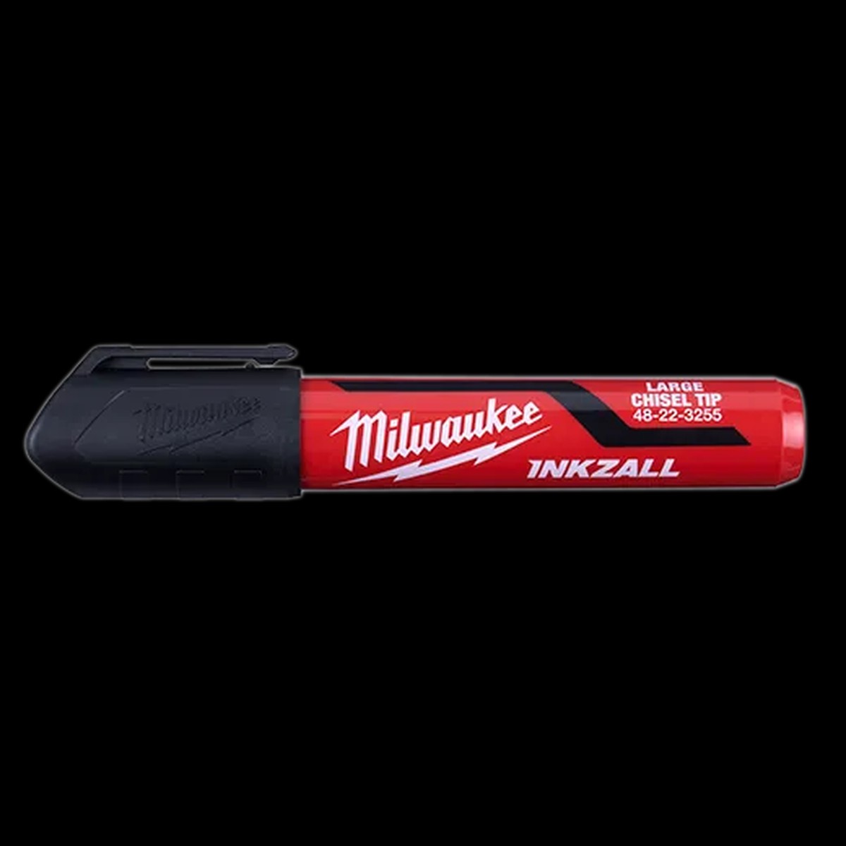 Marker - Milwaukee INKZALL Large Chisel Tip Black Marker (Pack of 3), 48-22-3250