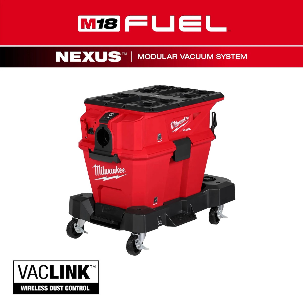 Vacuum - Milwaukee M18 FUEL NEXUS 6 Gallon Wet/Dry Vacuum w/ PACKOUT Compatibility & VACLINK, 0914-20