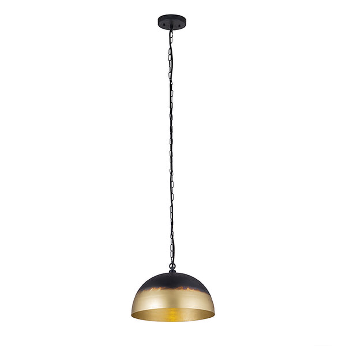 Ceiling Light - Canarm JAYA 2 Tone Pendant Black and Gold with Black Cord and Chain, IPL2076B01TT