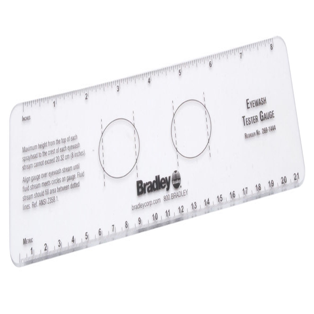 Eyewash Gauge - Bradley Corporation Eye and Eye/Face Wash Test Gauge, 269-1444