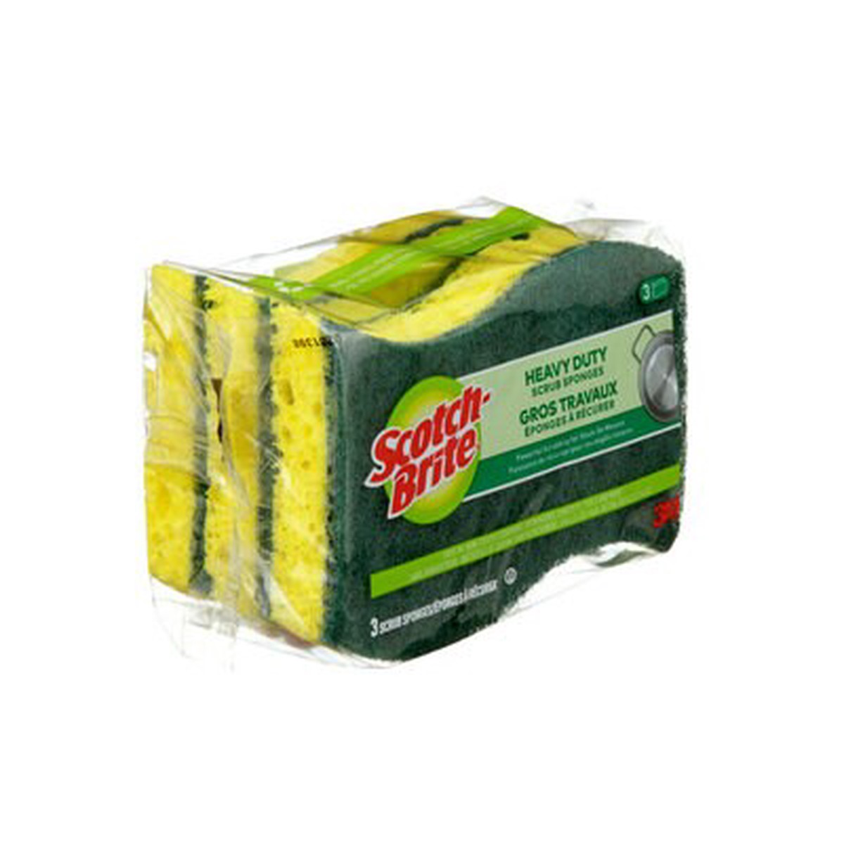 Sponge - 3M Scotch-Brite Heavy Duty Scrub Sponge (Case of 36), HD-3-12-CA