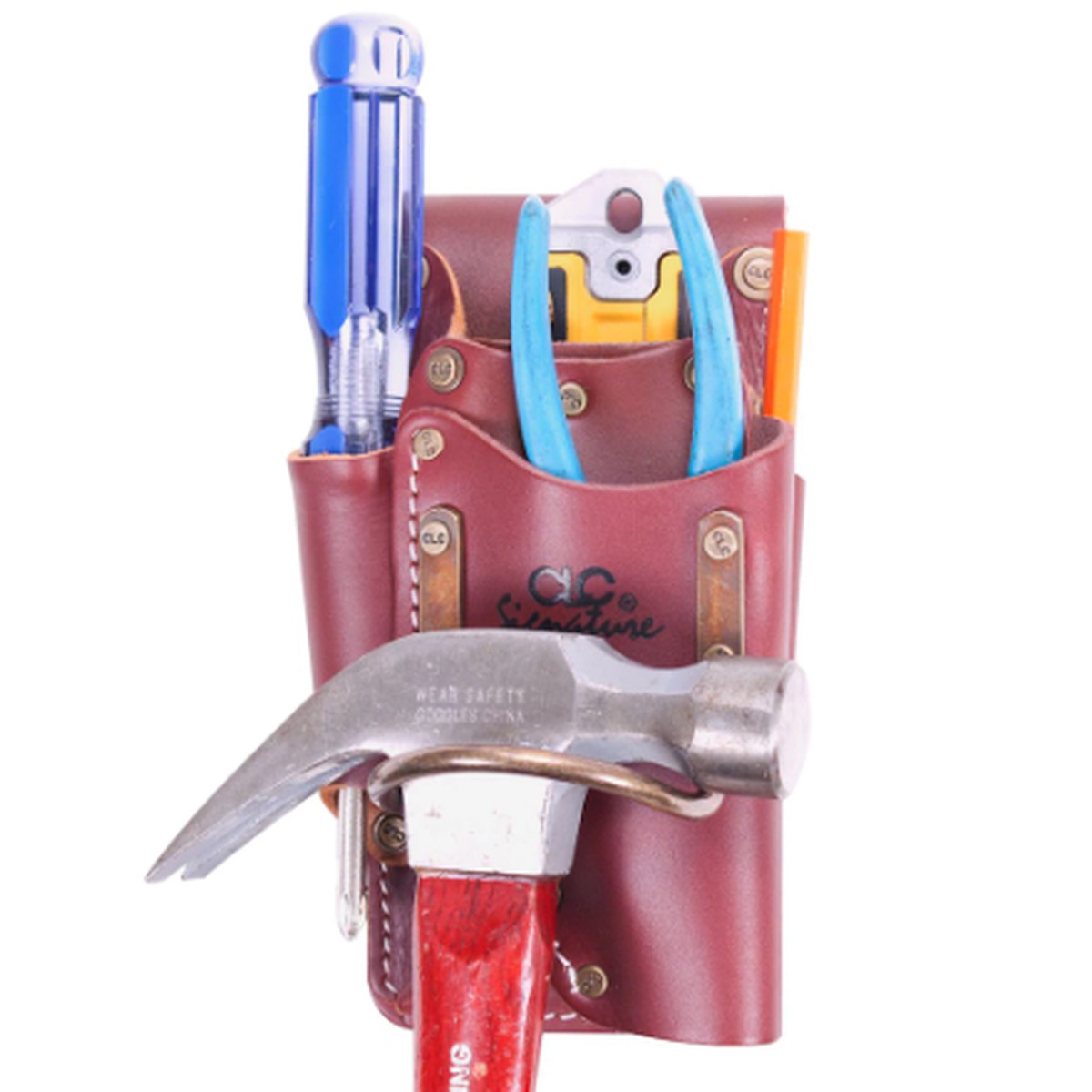 Tool Pouch - Kuny's 4 Pocket Heavy Duty Leather Hammer/Tool Holder, 21465