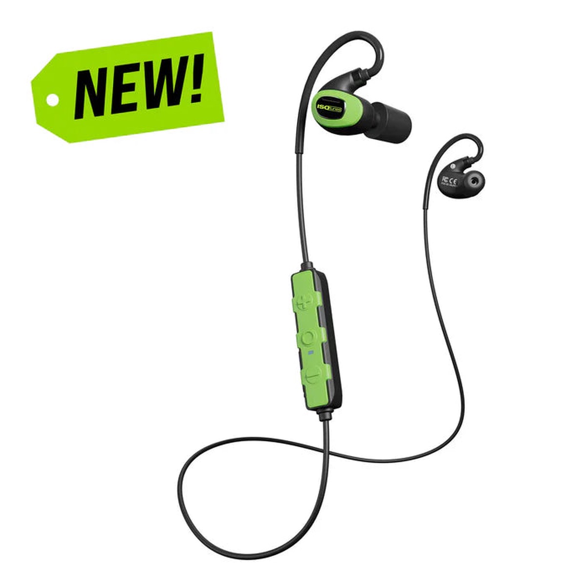 Earbuds - ISOtunes PRO 3.0 Industrial Listen Only Bluetooth (Safety Green), IT-28B