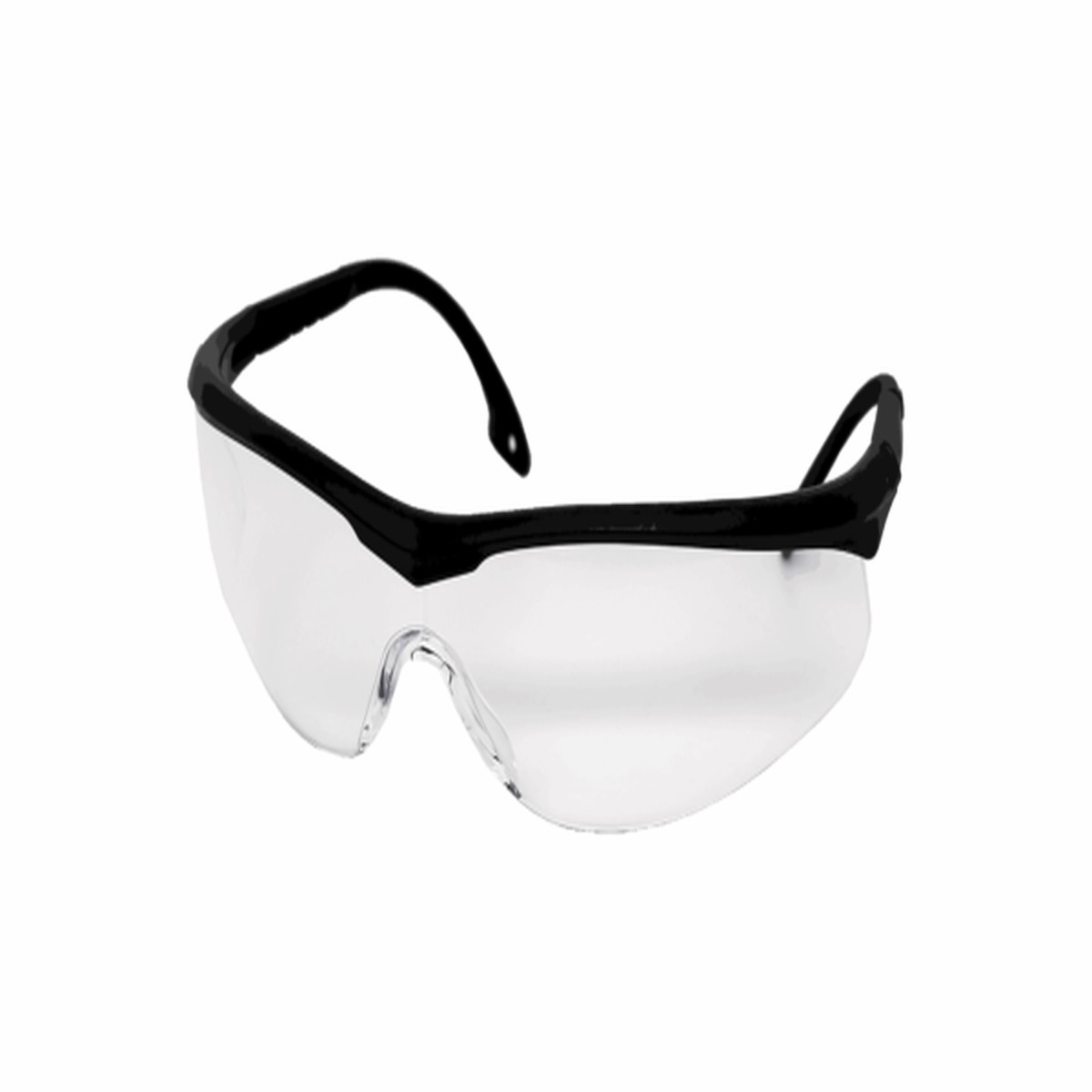 Protective Glasses - Tuff Grade Clear Lens Black Frame Safety Glasses, TGSG006