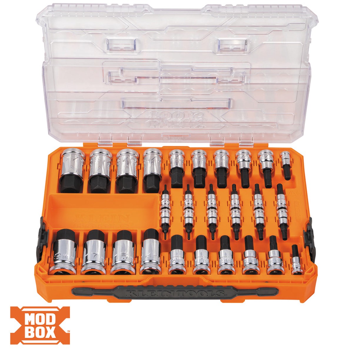 Socket Set - Klein Tools Knurled Hex Bit Socket Set, SAE and Metric, 33-Piece, 65233HEX