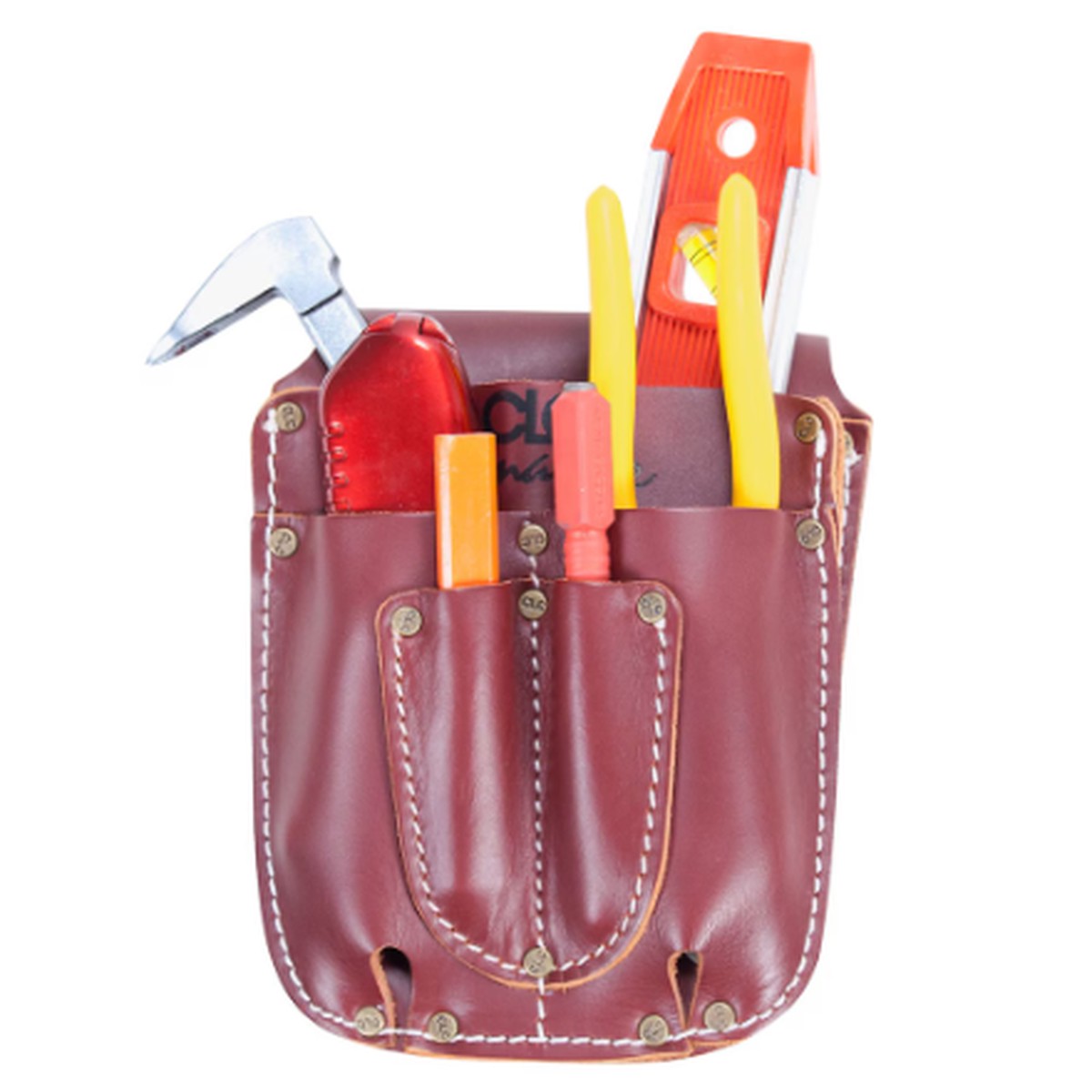 Tool Pouch - Kuny's 5 Pocket Heavy Duty Leather Electrical/Maintenance Tool Caddy, 21503