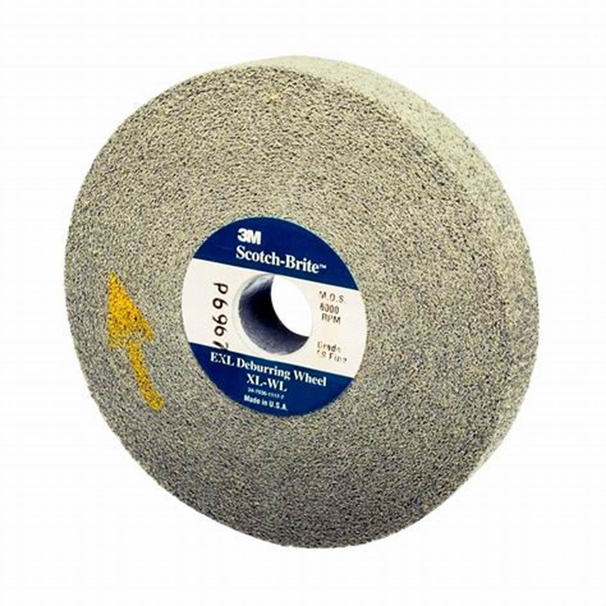 Abrasive Wheel - 3M Scotch-Brite SST Deburring Wheel, ST-WL, FIN, 8" x 3/8" x 3", SB15633