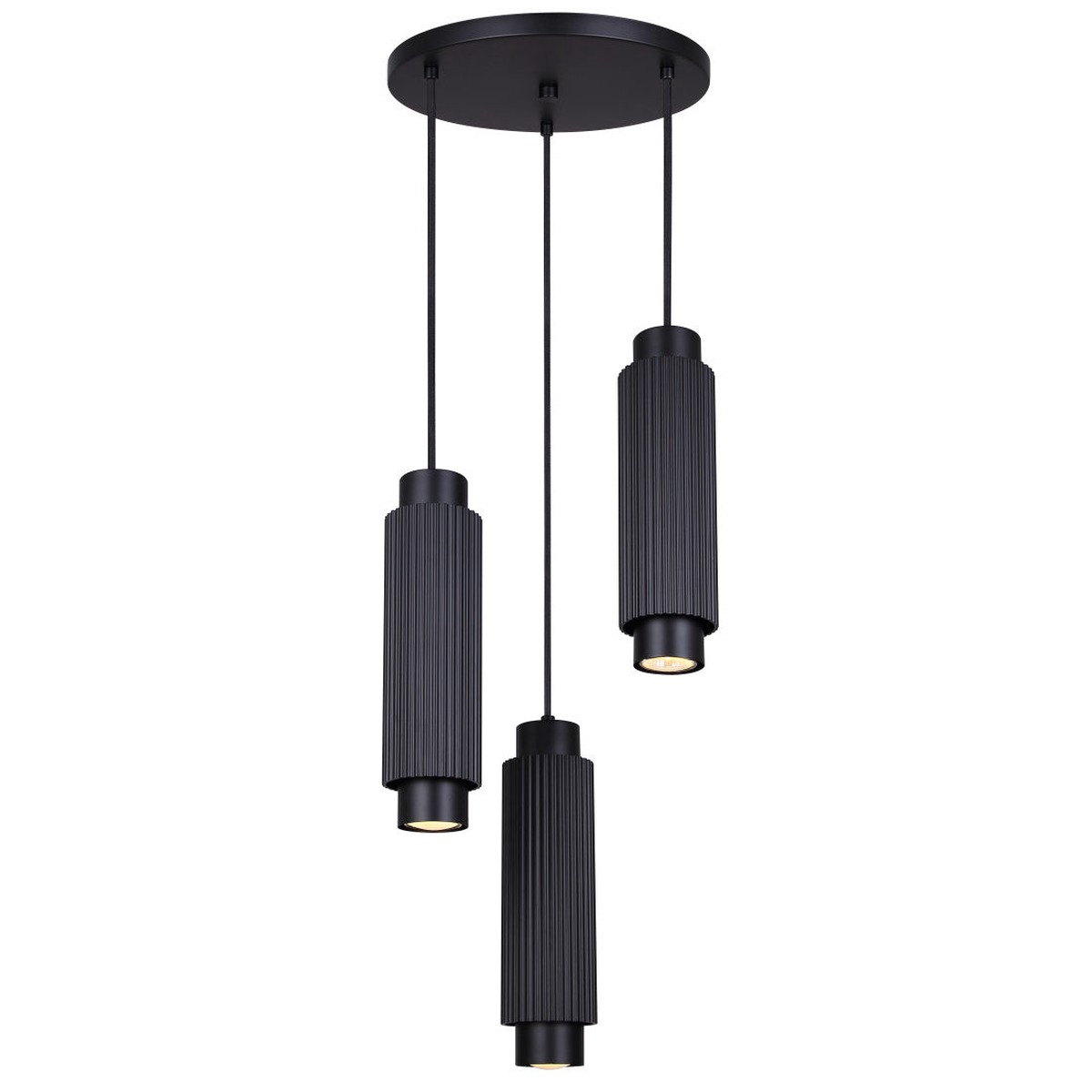 Ceiling Light - Canarm COHEN Matte Black 3-Light Pendant Light, IPL1231A03BK10