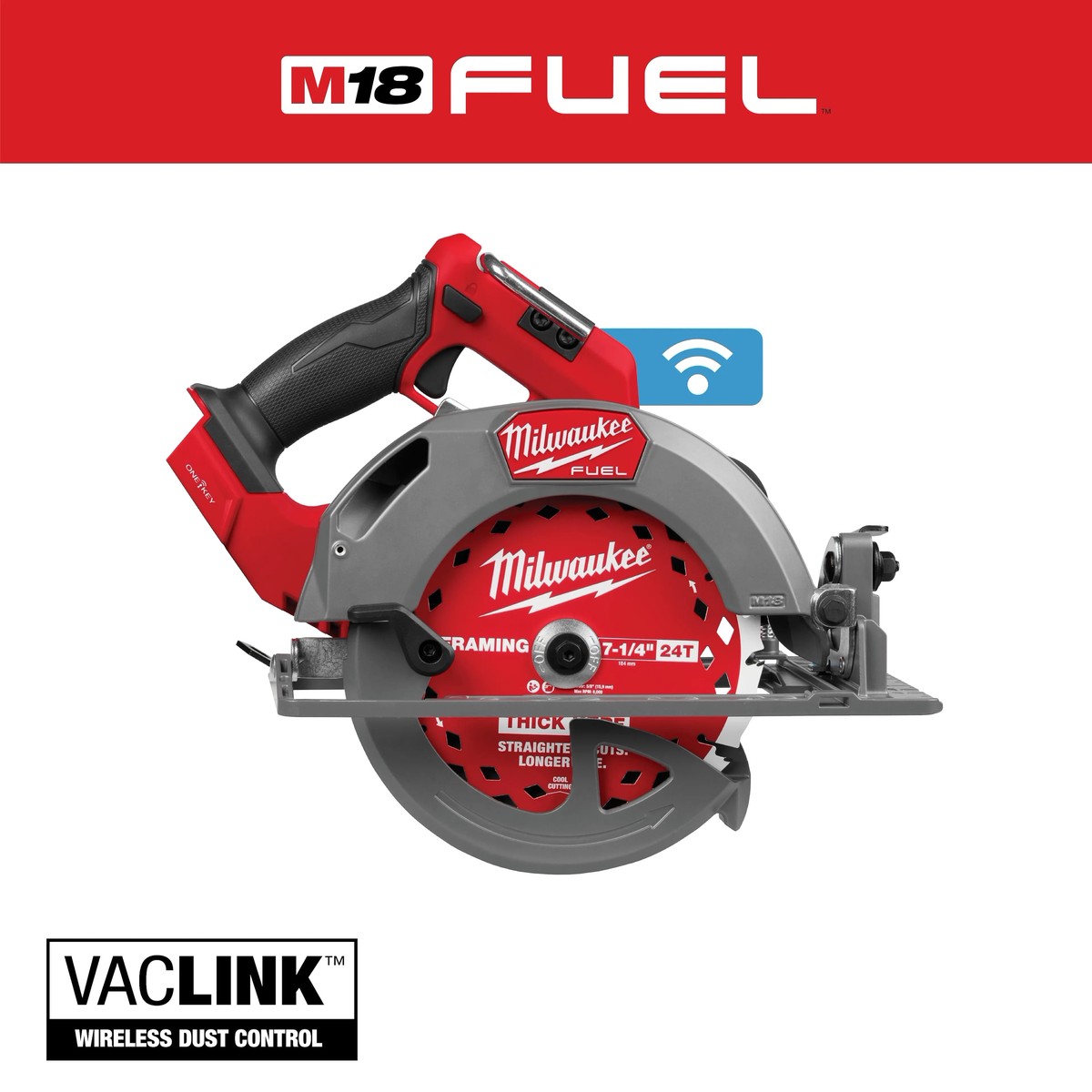 Circular Saw - Milwaukee M18 FUEL 7-1/4" Circular Saw w/ ONE-KEY, 2835-20