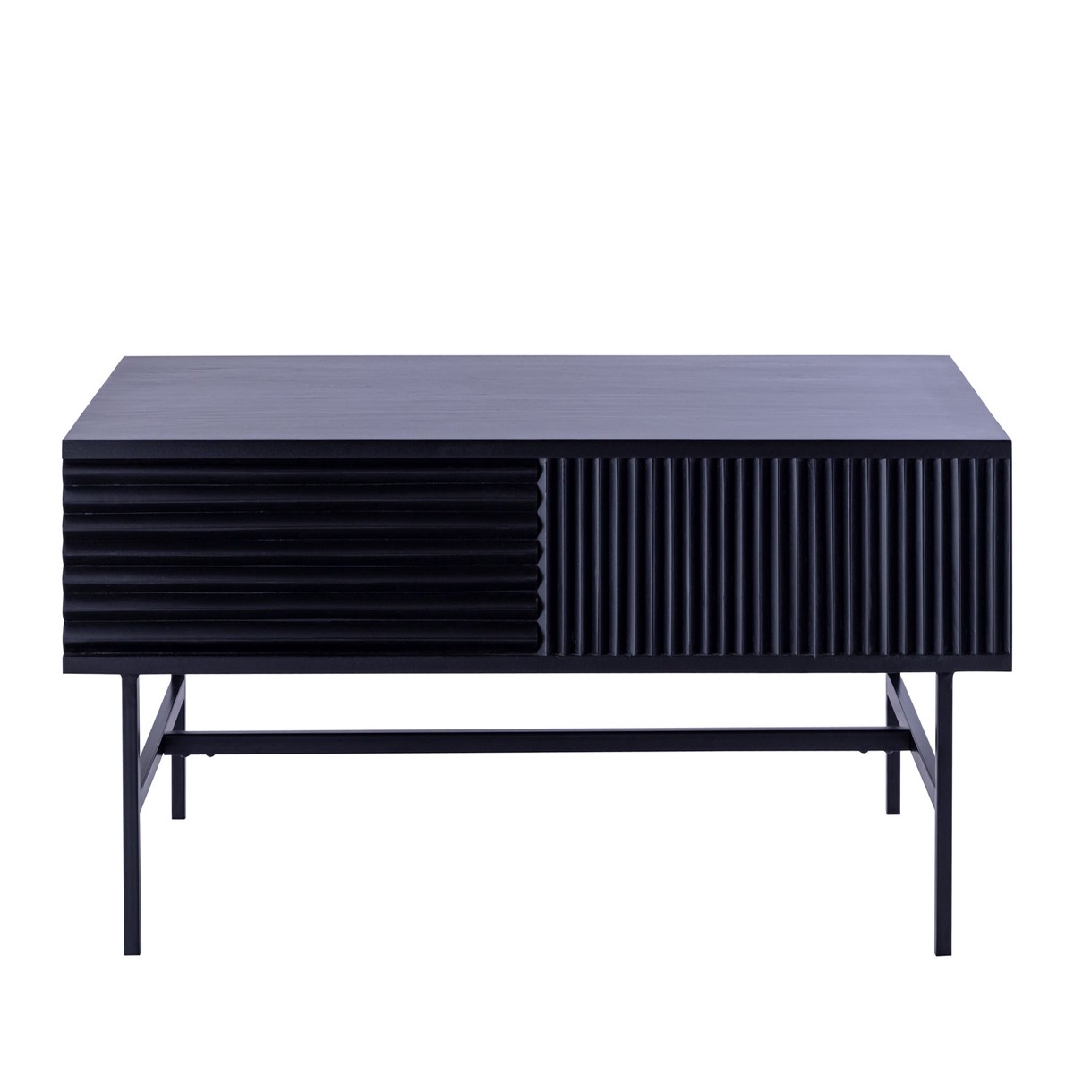 Coffee Table - Canarm MEZ, Black Mango Wood & Iron, SC-105