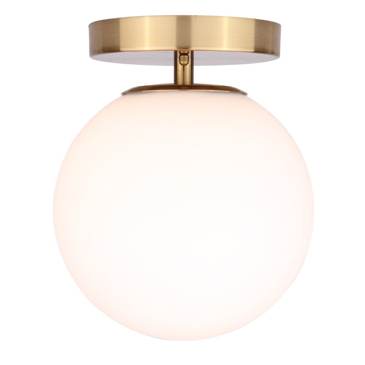Flush Mount - Canarm LED 8" CAMILO Gold Flush Mount, Flat Opal Glass, IFM1029A08GD-FO