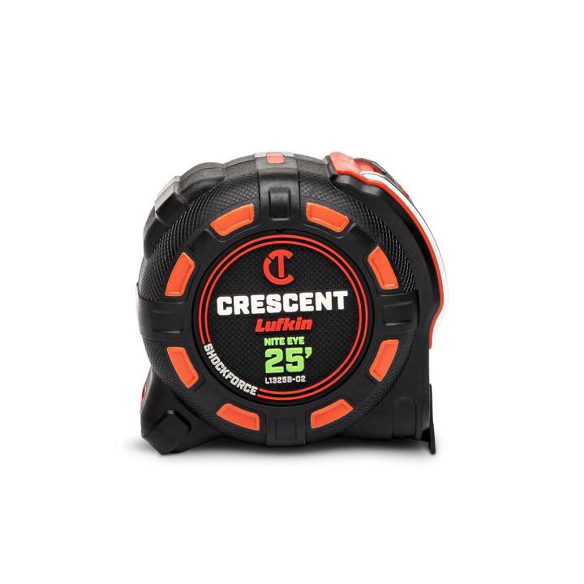 Measuring Tape - Crescent Lufkin 1-1/4" x 25' Shockforce Nite Eye G2 Tape Measure - 2 Pack, L1325BSET2V-02