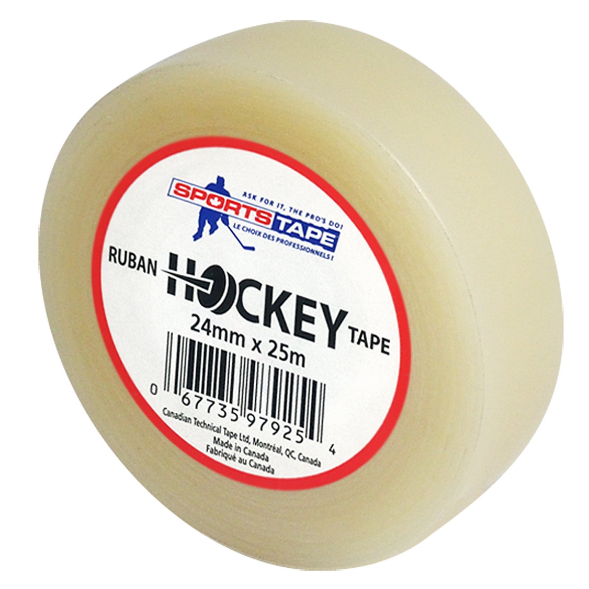 Tape - Sportstape 24mm x 25m Clear Hockey Tape, 979-25
