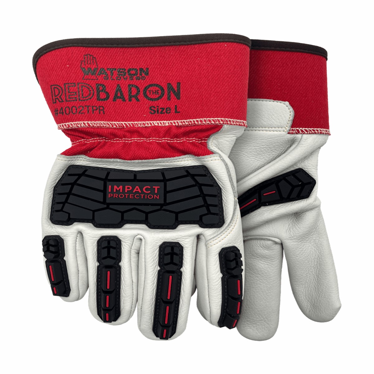 Anti Impact Gloves - Watson Gloves Red Baron Impact Gloves, 4002TPR